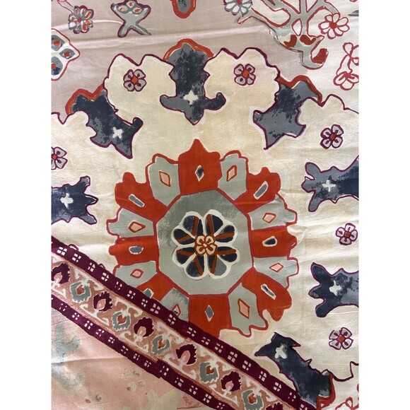 Anthropologie Risa Cotton Shower Curtain Boho Fall Multi-Color Neutrals 72x72 - Picture 14 of 16